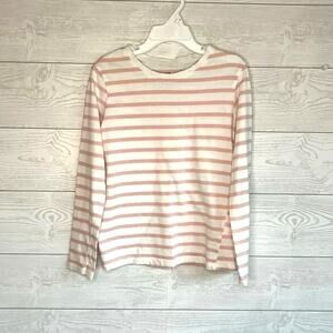 H&M girls’ pink striped long sleeve top Size Small (6X/7)